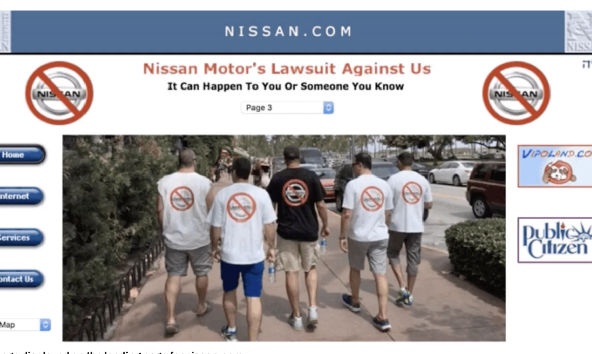 The epic nissan.com legal battle