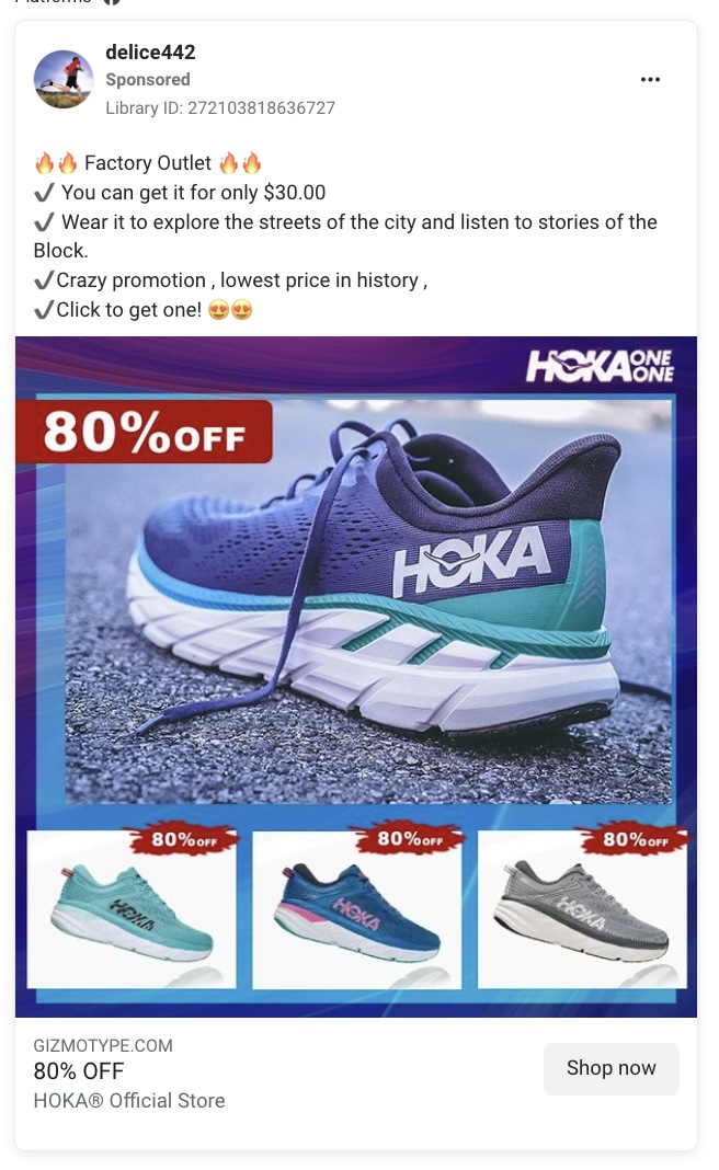 Hoka Fake Ad