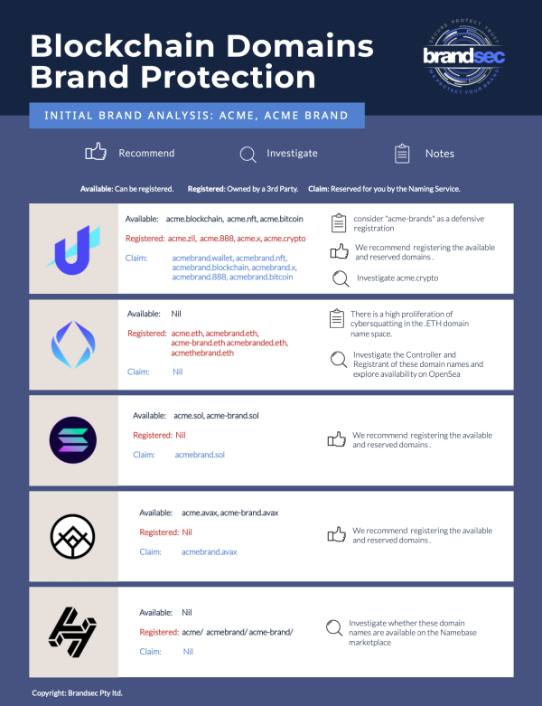 Brand Protection Blockchain Domain